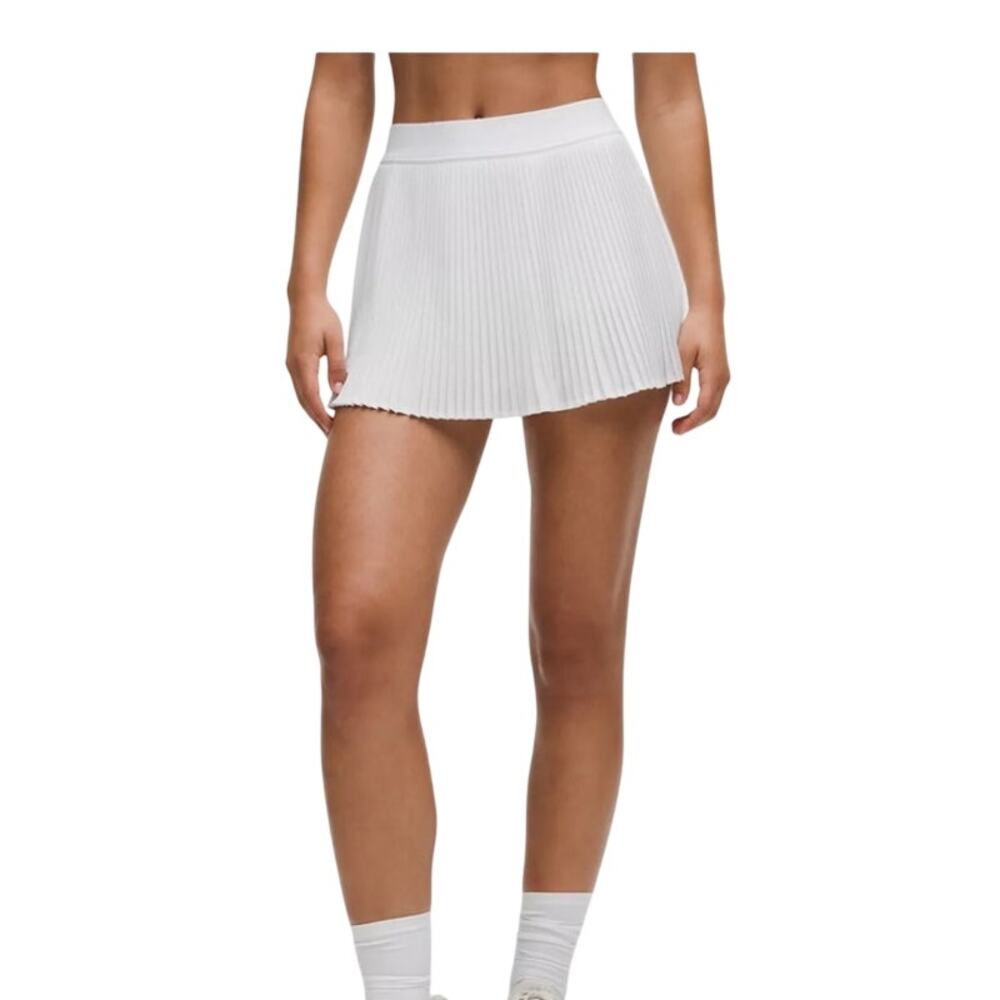 Lululemon Varsity High-Rise Pleated Tennis Skirt White Size 4 Tennis Pickleball